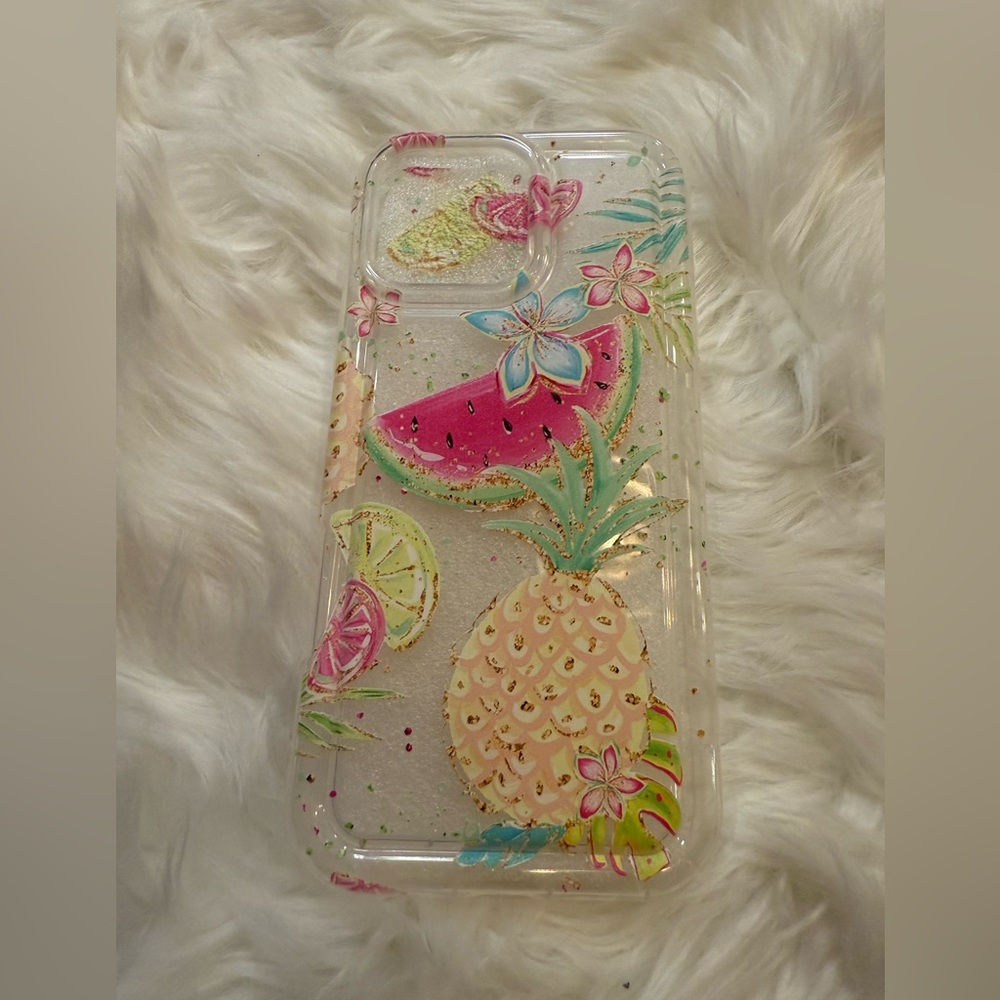 iphone 16 pro max Tropical Fruit Clear Phone Case